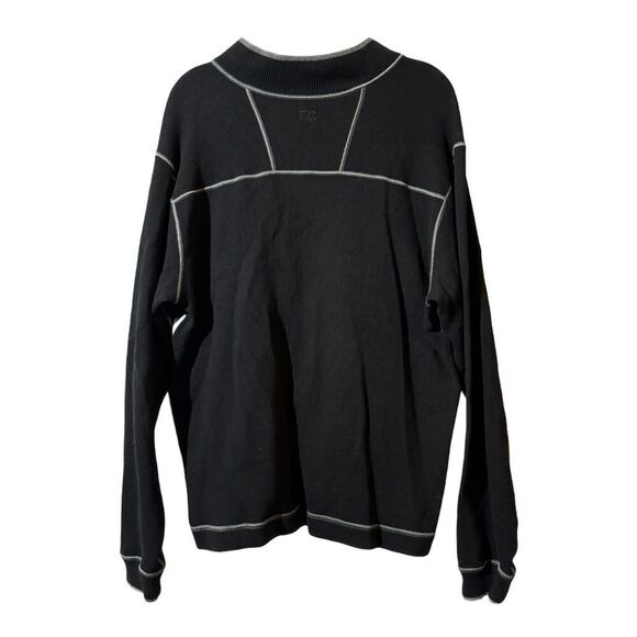 Cutter & Buck Mens Black 1/4 Zip Mock Neck Pullover Sweater L Casual Streetwear - Picture 3 of 8